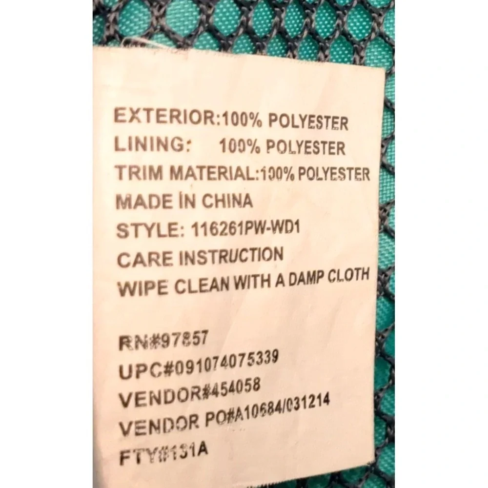 Eastsport Backpack Teal Black Dots Drawstring Multi Pockets 18x12 School Bag‎